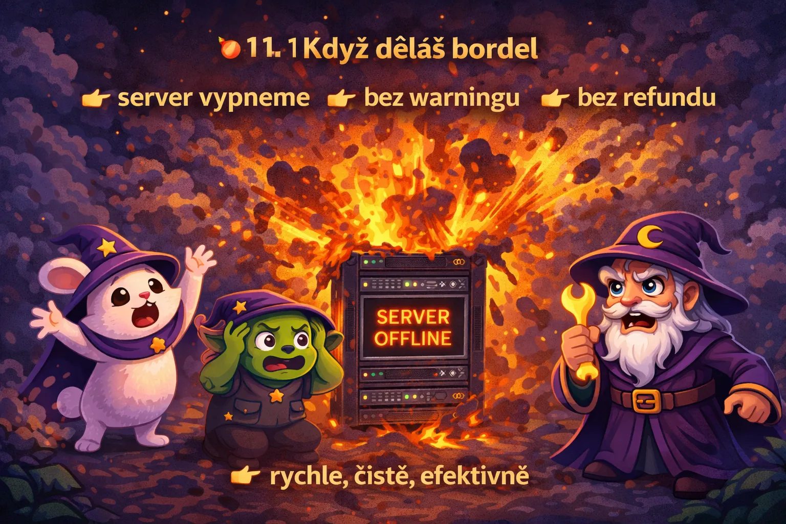 Porušení podmínek a okamžité ukončení služby