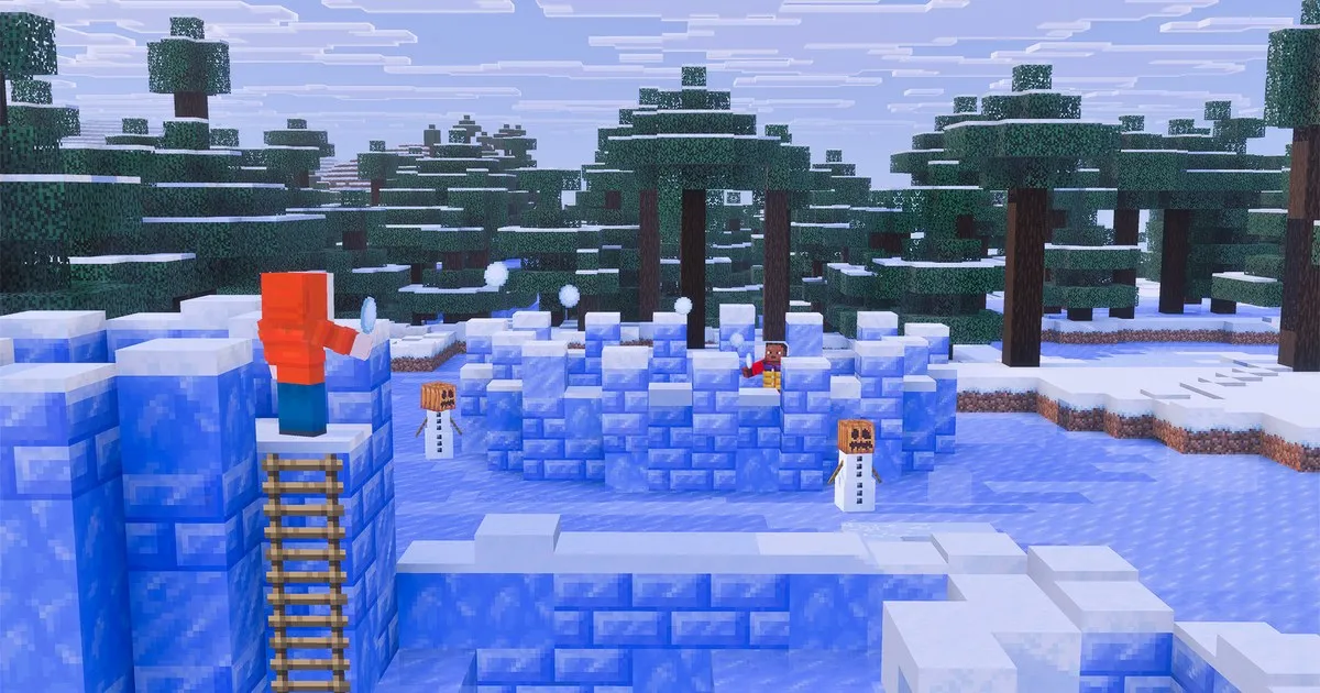 Minecraft 26.4 Snapshot 5: Packed Ice Bricks a jak postavit ledový hrad