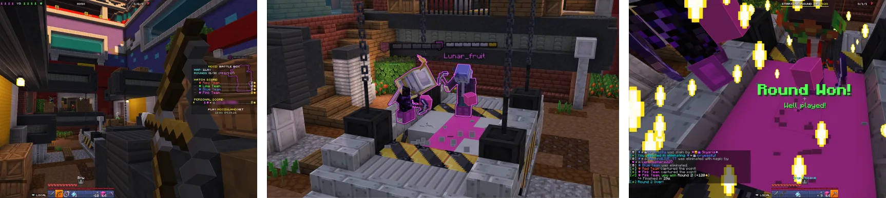 MCC Island Battle Box mapa Glow: luk, pink wool capture a Round Won