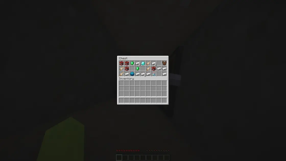 Spruce vesnice na pláži s výbavou na začátek hned u spawnu