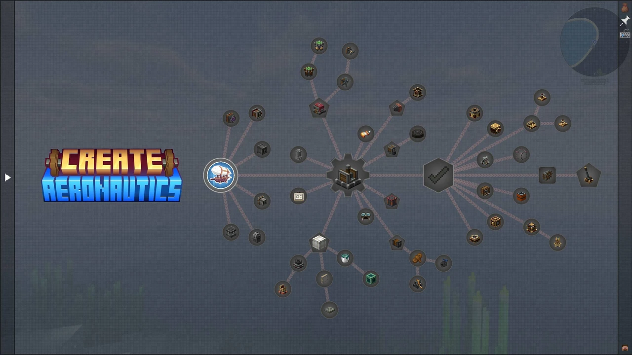 Screenshot modpacku Create Aeronautics - Skybound | Create Aeronautics & Create Addons with Quests (2/3)