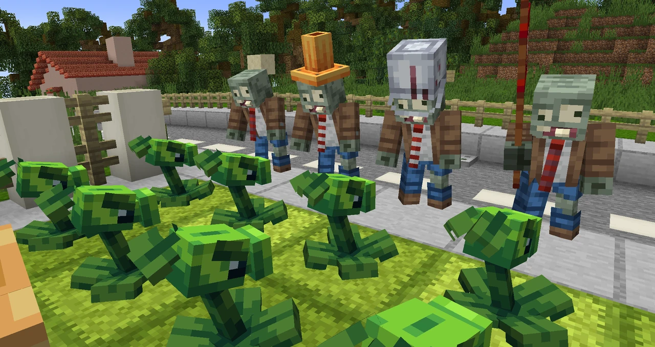 Screenshot modpacku Plants vs. Zombies (1/3)