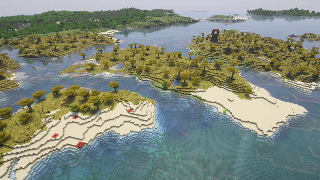 Spawn u čtyř buried treasure se železnou zbrojí a diamantovými nástroji
