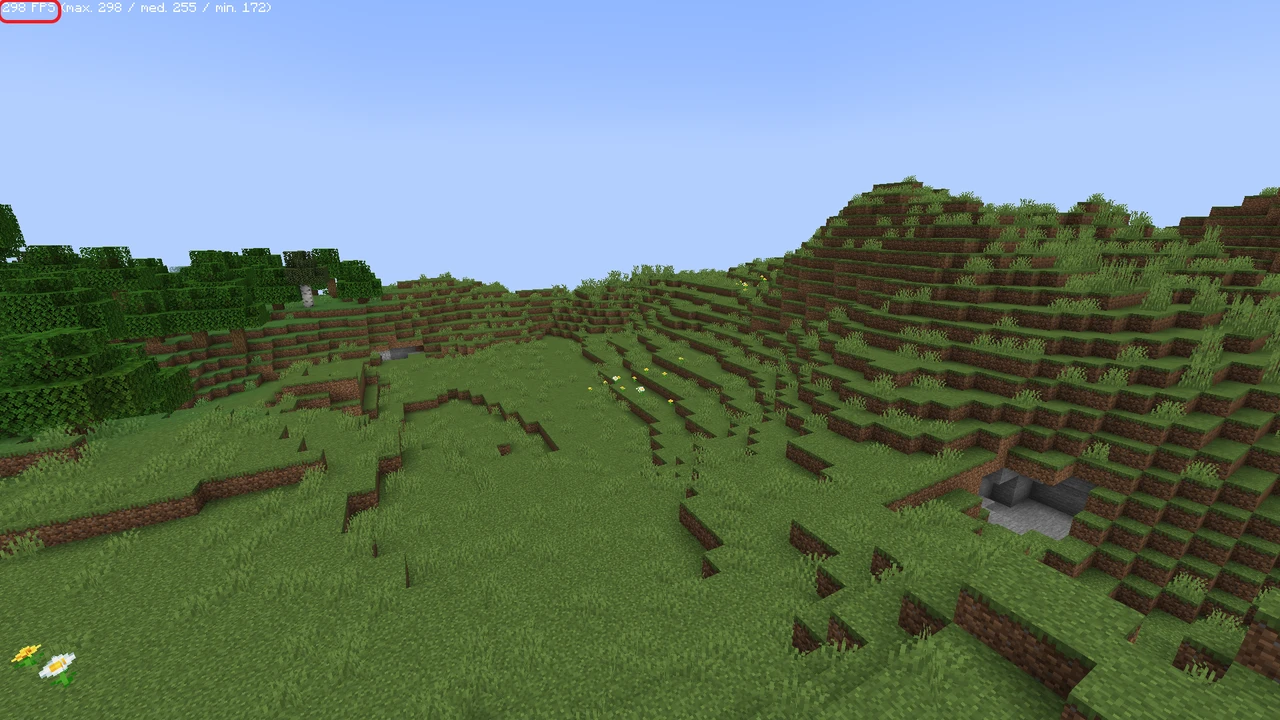 Screenshot modpacku FPS boost all version (1/2)
