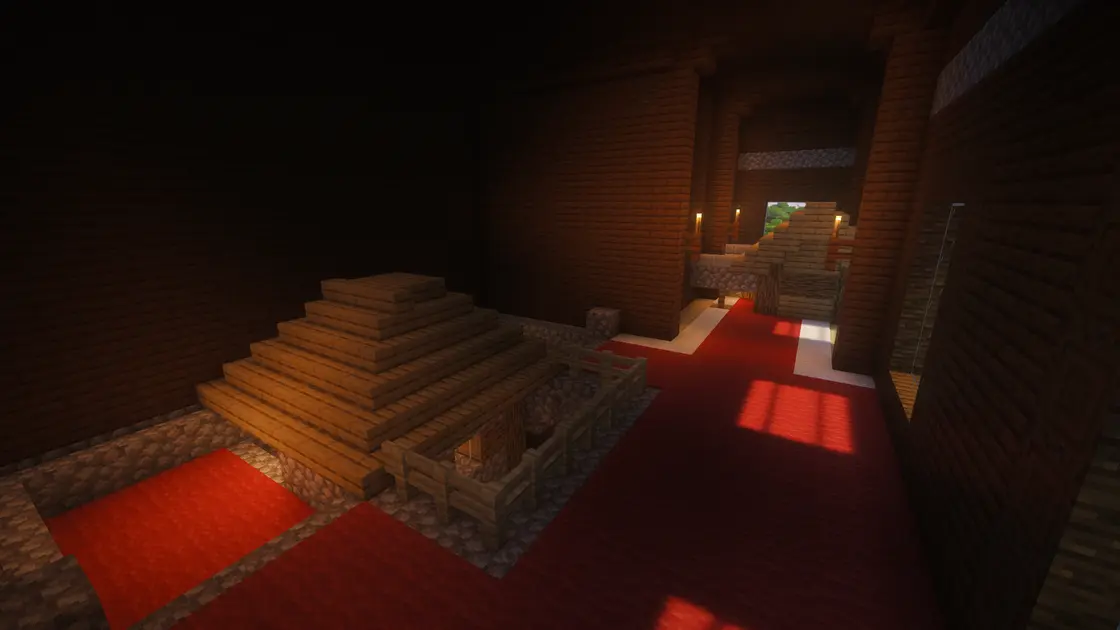Woodland Mansion s vesnicí uvnitř přímo na spawnu