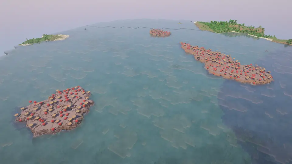 Screenshot seedu Tři Mushroom Islandy pro tři hráče