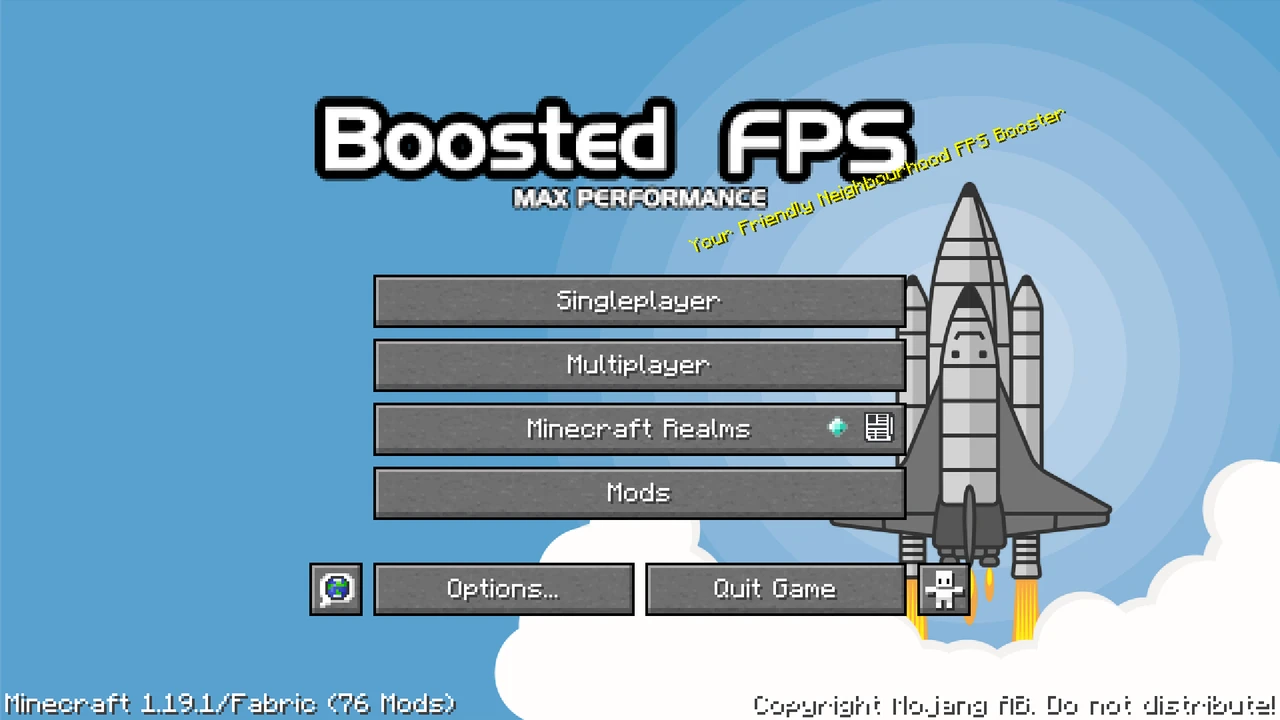 Screenshot modpacku Boosted FPS (Performance Optimized) (FB) (2/3)