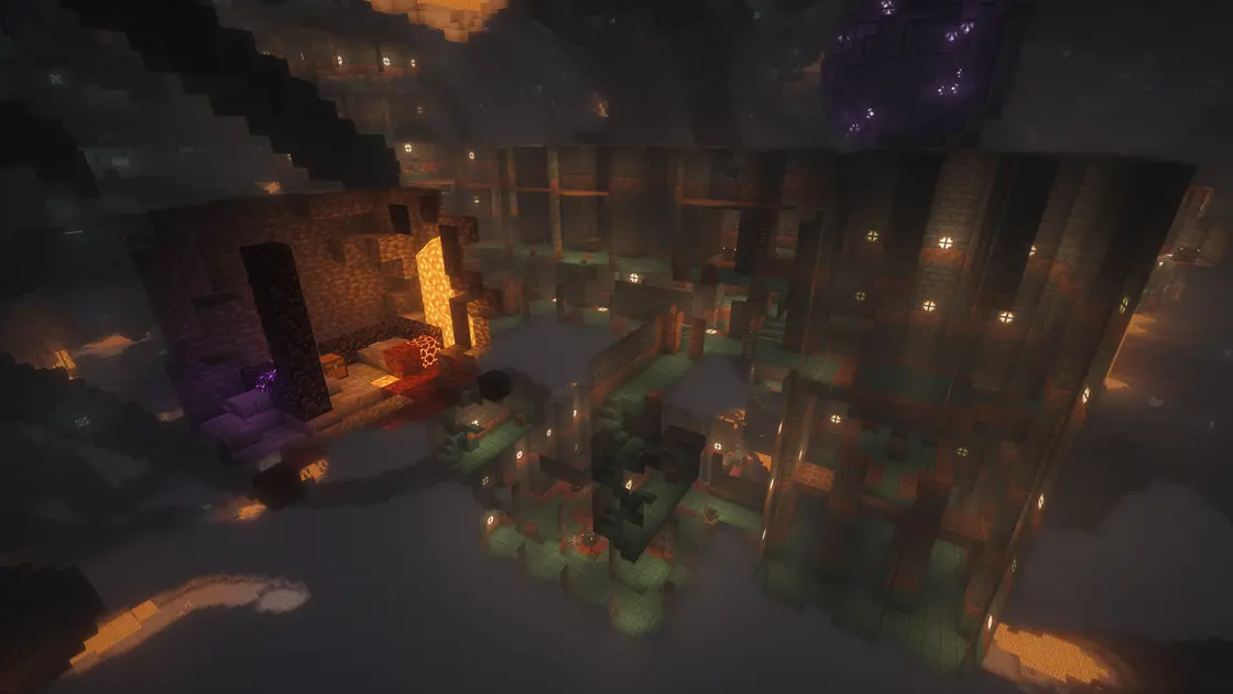 Vesnice, Pillager Outpost, Mineshaft a Trial Chambers hned u spawnu