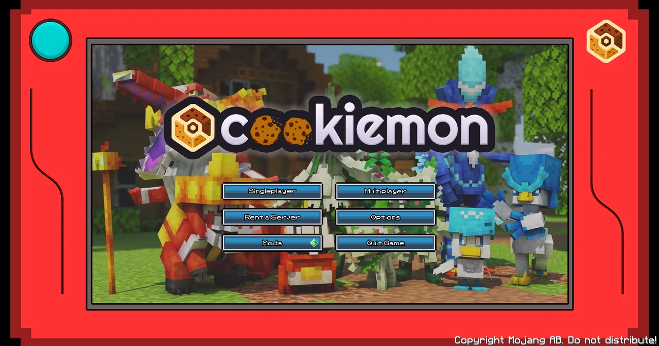 Screenshot modpacku Cookiemon - Pokemon Cobblemon RPG & Cookies (1/3)