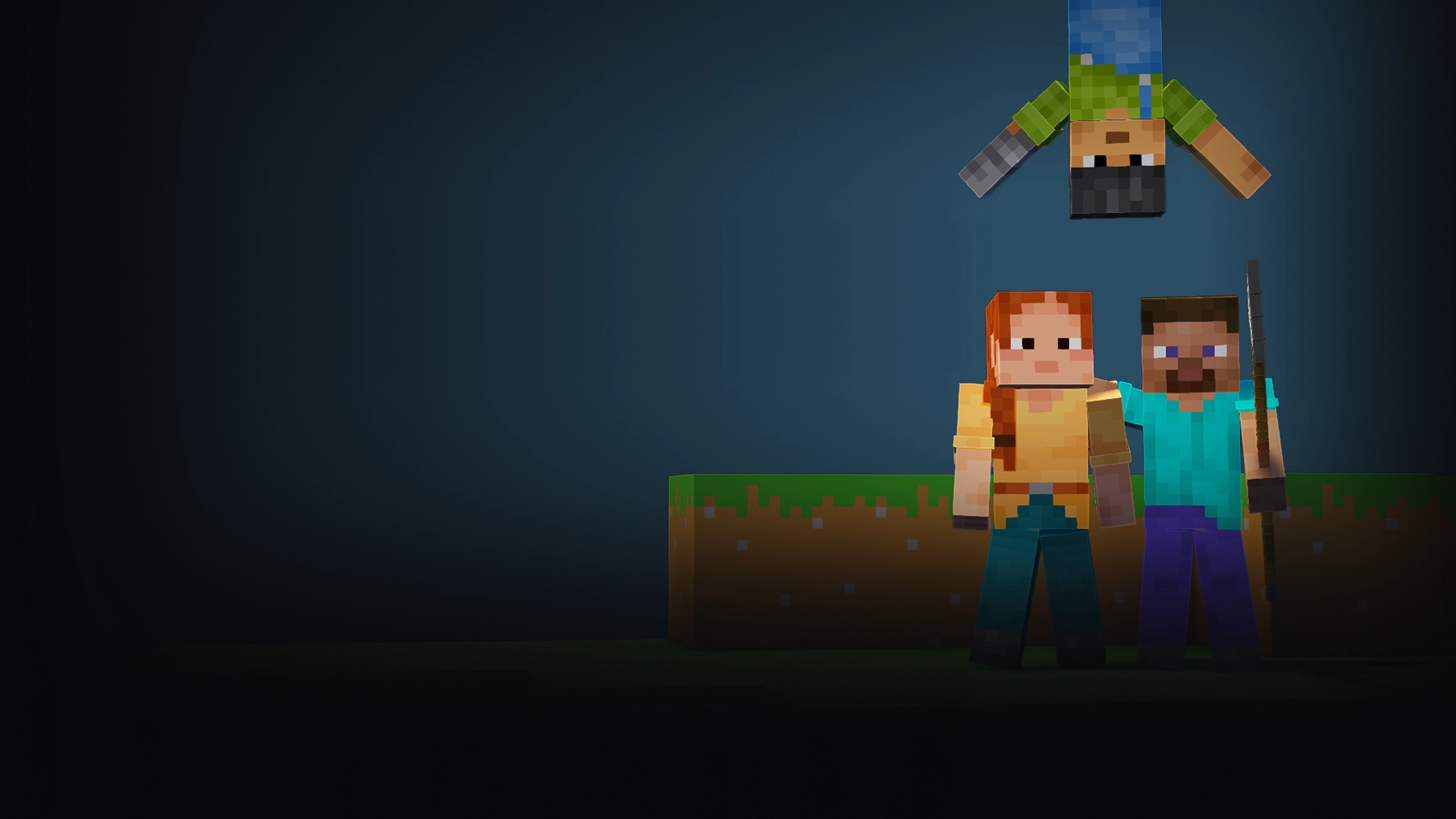 Horská krajina v Minecraftu