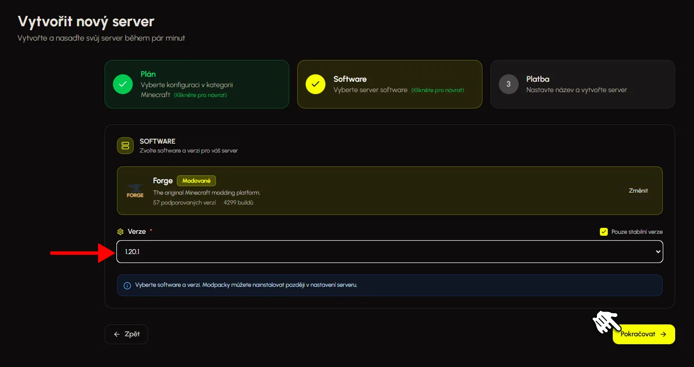 Jak vytvořit Forge 1.20.1 Minecraft server