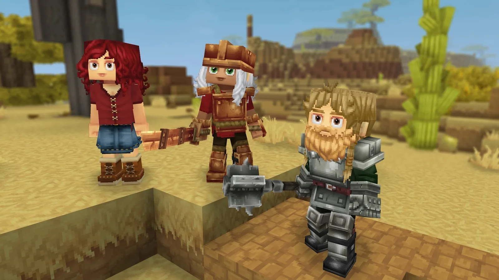 Screenshot ze hry Hytale, kde hráči stojí vedle sebe a připravují se ke společnému hraní