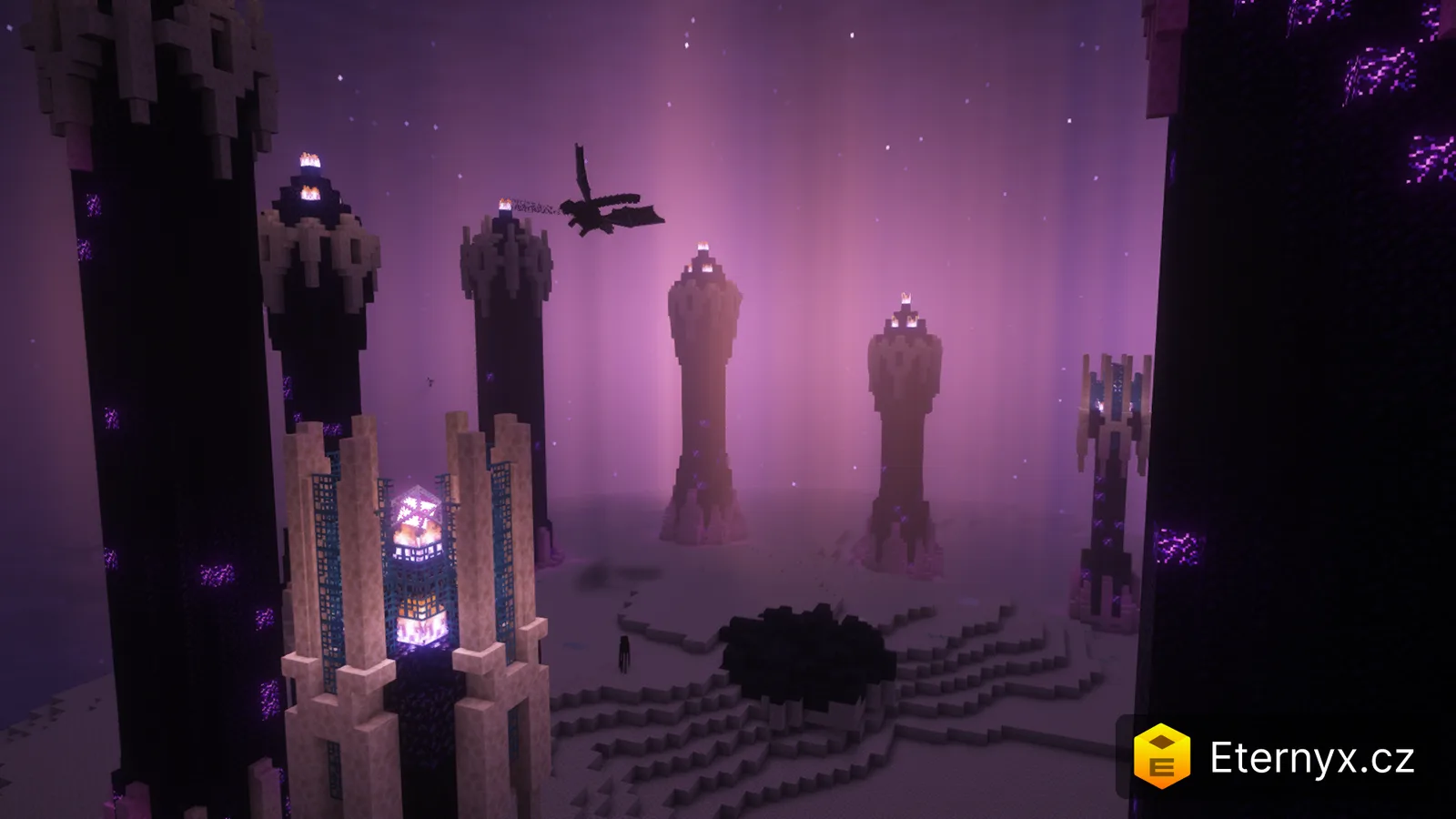 Vylepšený End v Majnr Skyblock modpacku